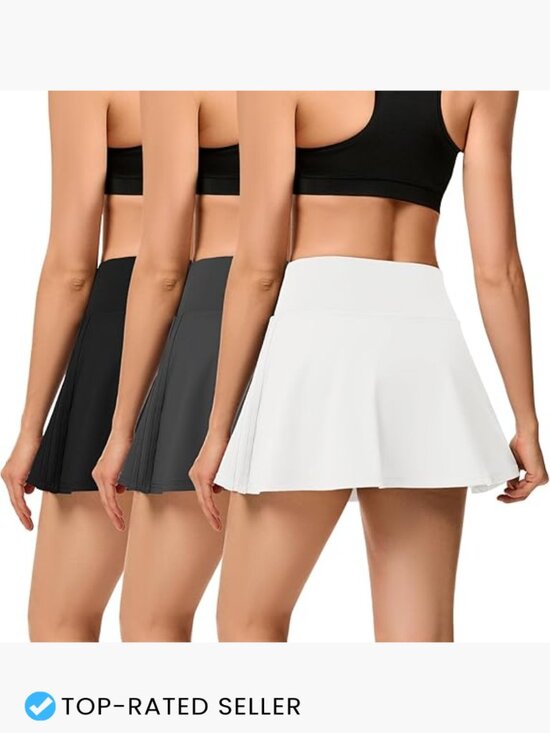 Dresses & Skirts - 3 Pack Tennis Skirts with Pockets High Waisted Athletic Skort Built-in Shorts
